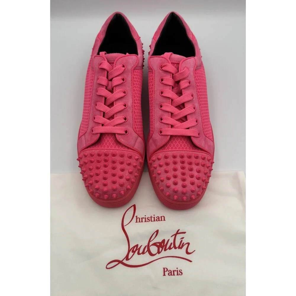 Authentic Christian Louboutin Pink Seavaste 2 Low Top Sneakers US 11, 44 EU NEW - Picture 6 of 10